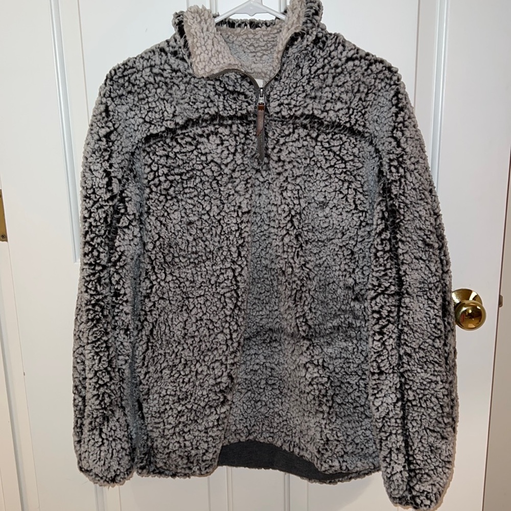 Thread and Supply Grey Teddy Jacket